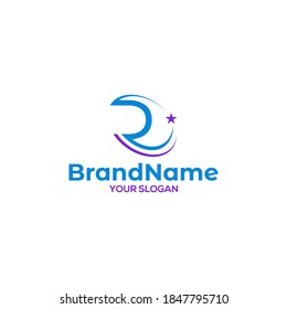 RC Star Logo Design Vector