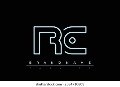 RC Technology Letter Logo Template. This tech letter logo is a graphic mark that uses letters to represent a technology company.