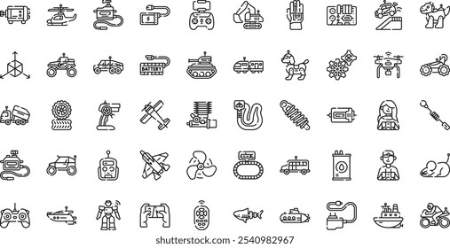 Rc toys icons High-Quality Vector Icons Collection with Editable Stroke. Ideal for Professional and Creative Projects.