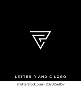 RC TRIANGLE LOGO DESIGN VECTOR