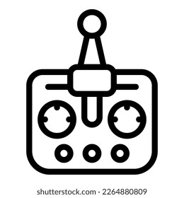 Rc unit icon outline vector. Toy control. Robot child