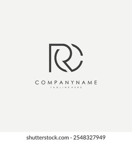 RC vetor logotipo design. modelo de logotipo