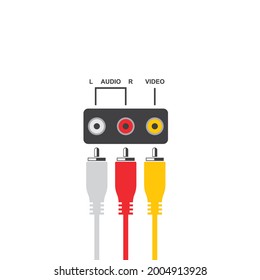 RCA cable icon vector illustration design template 