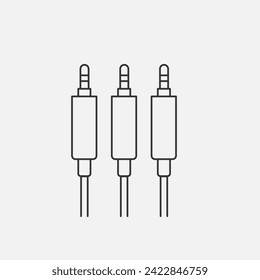 Rca connector line icon. Cable port. Vector 
