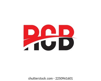 Letra RCB Ilustración del vector de diseño del logotipo inicial
