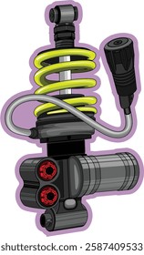 RCB SUSPENSIONS FOR MOTORCYLCE VECTOR