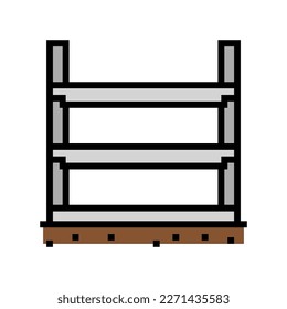 rcc beam building structure color icon vector. rcc beam building structure sign. isolated symbol illustration