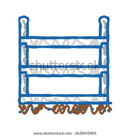 rcc beam building structure doodle icon sketch vector. rcc beam building structure sign. isolated symbol illustration