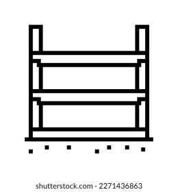 rcc beam building structure line icon vector. rcc beam building structure sign. isolated contour symbol black illustration