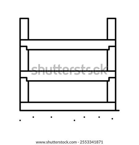 rcc beam building structure line icon vector. rcc beam building structure sign. isolated contour symbol black illustration