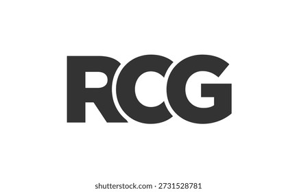 RCG logo design template with strong and modern bold text. Initial based vector logotype featuring simple and minimal typography. Trendy company identity ideal for businesses brand presence.