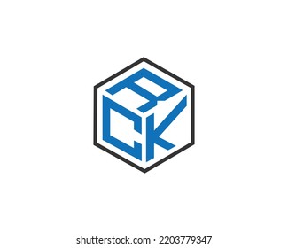 RCK And CRK Company Linked Letter Monogram Logo Design Vector Template.