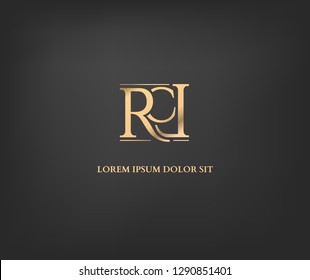 ​Monogram RCLlogo design for branding identity. Vector image.