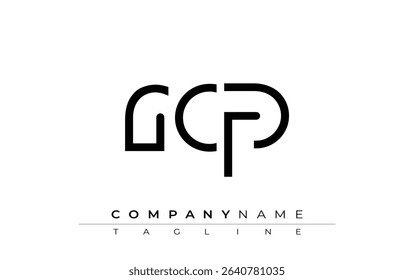 RCP abstract letter design. Modern Business Logo Design With Abstract Typography and Contemporary Style