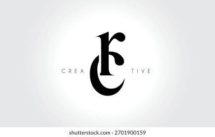 RCrc Elegant Serif Monogram Logo – Luxury Lowercase Typographic Lettermark for Modern Branding