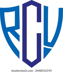 RCU Schild Form, Symbol, Logo, Symbol, Vektorgrafik Datei