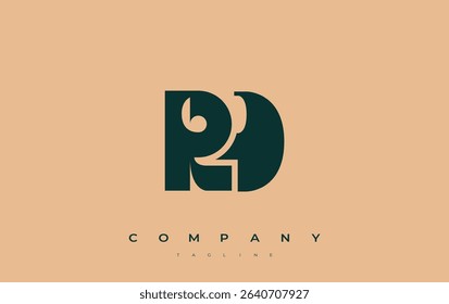 RD Abstract Geometric Logo Design. Modern and elegant logo design with simplistic typography elements, showcasing branding excellence.