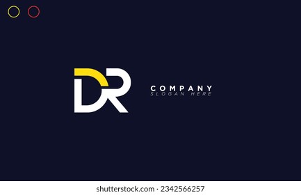 Letras alfabetas RD Iniciales Monograma DR, R y D