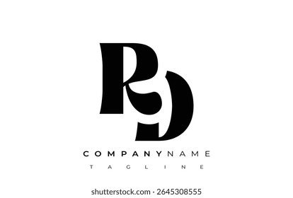 RD Creative Abstract Typography Logo Design. Elegant logo combining bold typography and creative shapes, ideal for branding and identity solutions.