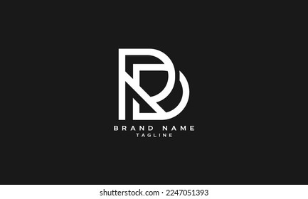 RD, DR, Abstract initial monogram letter alphabet logo design