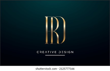 RD or DR Alphabet Letters icon Logo