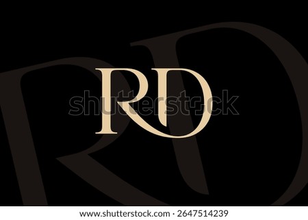 RD or DR letter logo icon design. Classic style luxury initials monogram.