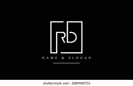 RD, DR, R, D abstract letters logo monogram