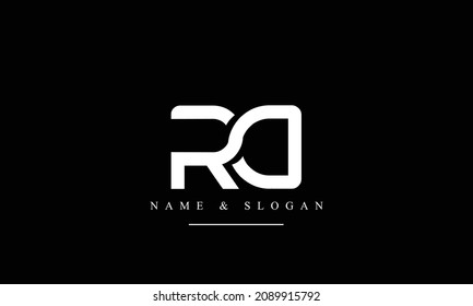 RD, DR, R, D abstract letters logo monogram