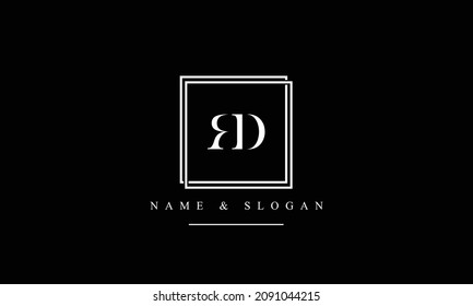 Logo-Monogramm abstrakter Buchstaben RD, DR, R, D