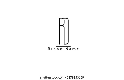 RD DR R D abstract vector logo monogram template 