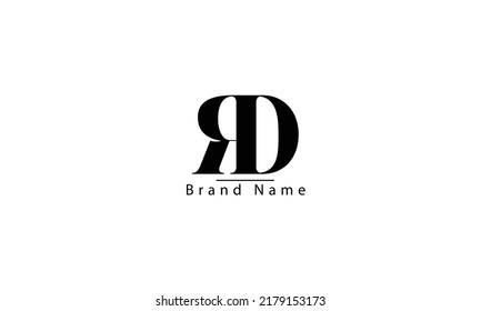 RD DR R D abstract vector logo monogram template 