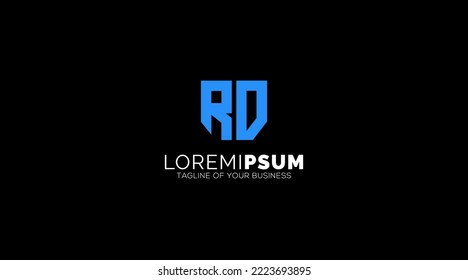 Diseño de logotipo de letras RD, DR, R, D Resumen de vector de monograma