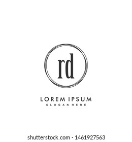 RD Initial beauty monogram logo vector