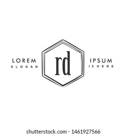 RD Initial beauty monogram logo vector