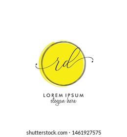 RD Initial beauty monogram logo vector