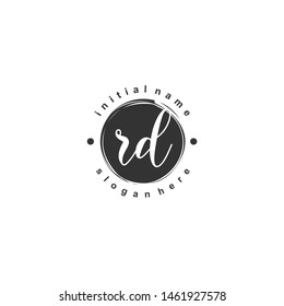 RD Initial beauty monogram logo vector