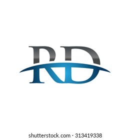 RD initial company blue swoosh logo