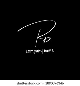 RD initial handwriting beauty monogram