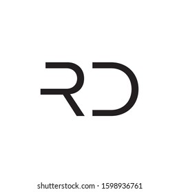 RD initial letter logo template vector icon design