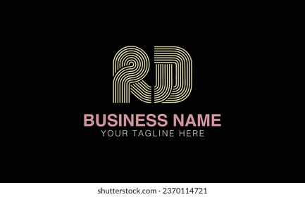 RD initial logo | initial based abstract modern minimal creative logo, vector template image. luxury logotype , real estate homie . typography . initials 