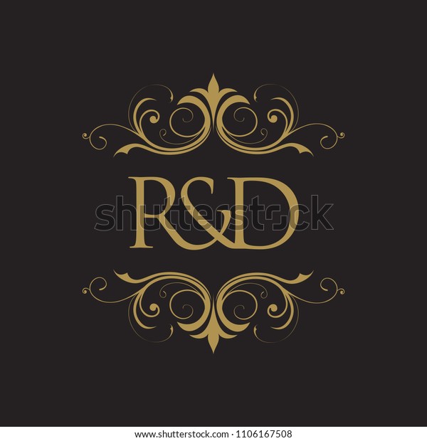 Rd Initial Logo Ornament Ampersand Monogram Stock Vector Royalty Free 1106167508 Shutterstock 2166