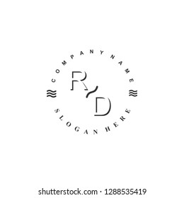 RD Initial logo template vector
