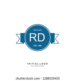 RD Initial logo template vector