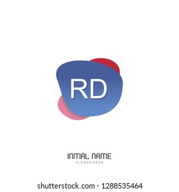 RD Initial logo template vector