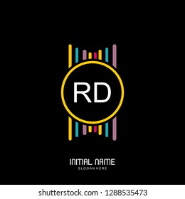 RD Initial logo template vector