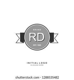 RD Initial logo template vector