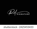 RD initials Handwriting signature logo. RD Hand drawn Calligraphy lettering Vector. RD letter real estate, beauty, photography letter logo design.