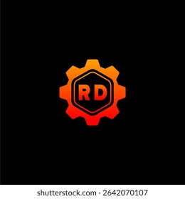 RD Initials Tech Logo Vector Art Icons and Graphics