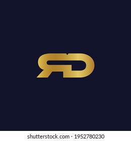 
RD inked Uppercase letter logo Vector File