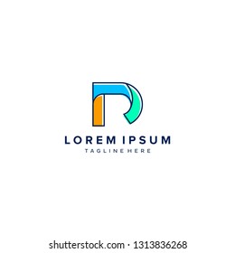 RD  letter RD  initial logo vector icon